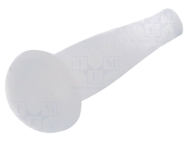 Afsluitdopje; H: 3,5mm; indrukken; Flensdiam: 3,5mm; wit; LDPE Afsluitdopje; H: 3,5mm; indrukken; Flensdiam: 3,5mm; wit; LDPE